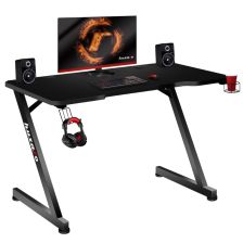 Huzaro Hero 2.5 Gaming / Computer Desk: Black Carbon, Cable Management