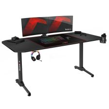Huzaro Hero 4.7 Gaming / Computer Desk: Black, LED RGB Lighting, Monitor Shelf