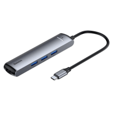 Adapter HUB 6w1 Baseus USB-C to 3x USB 3.0 + HDMI + RJ45 + USB-C PD