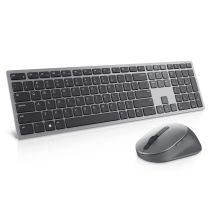 Dell Premier KM7321W Multi-Device Wireless Keyboard and Mouse Combo, QWERTY US International, Grey Titanium