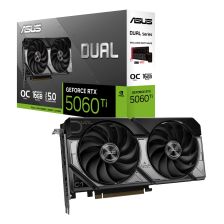 ASUS Dual GeForce RTX 5060 Ti OC Edition 16GB GDDR7 Graphics Card, Black