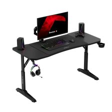 Huzaro Hero 3.6 Gaming / Computer Desk: Black, Headphone & Cup Holders