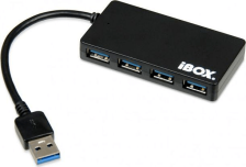 iBox IUH3F56 interface hub USB 3.0 (3.1 Gen 1) Type-A 5000 Mbit, s Black
