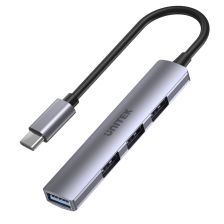 Unitek HUB USB-C; 3x USB-A 2.0 1x USB-A 5 Gbps H1208B