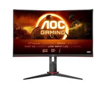 AOC C27G2Z3 27&quot; Curved Gaming Monitor | Fast VA | 280Hz | HDMIx2 | DP | HAS