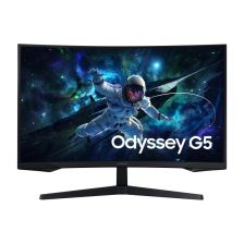 Samsung Monitor Odyssey G5 G55C 32"  LED gaming - curved - 32"- 2560 x 1440 QHD @ 165 Hz - VA - 300 cd/m² - 2500:1 - HDR10 - 1 ms - HDMI, DisplayPort - black