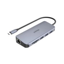 Unitek HUB USB-C 9in1, USB-C, HDMI, PD 100W,SD; D1071