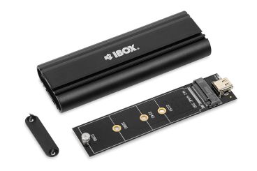 iBox HD-07 SSD enclosure Black M.2, NVME Adapter to USB C