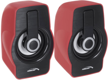 Audiocore Computer Speakers 6W AC855R USB Red