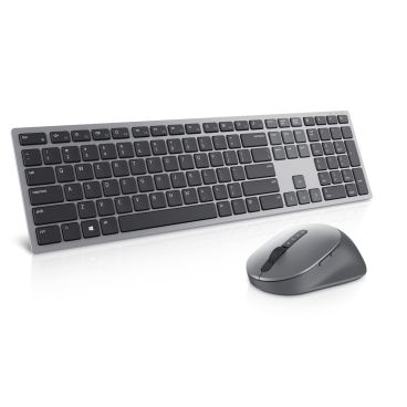 Dell Premier KM7321W Multi-Device Wireless Keyboard and Mouse Combo, QWERTY US International, Grey Titanium