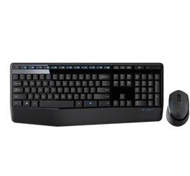 Logitech MK345 Wireless Combo Full-Sized Keyboard with Palm Rest and Comfortable Right-Handed Mouse Wireless