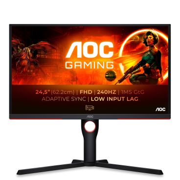 AOC 25G3ZM/BK G3 Series - LED Gaming Monitor 25" FHD (1080p) @ 240 Hz - 300 cd/m² - 0.5 ms - 2xHDMI, DisplayPort