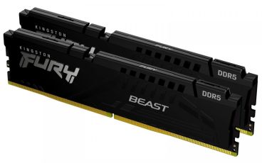 Kingston RAM Memory DDR5 Fury Beast 32GB(2*16GB)/5600 CL40 black XMP KF556C40BBK2-32