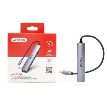 Unitek HUB USB-C 3x USB-A 2.0 1x USB-A 5 Gbps H1208B
