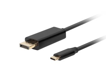 USB-C(M)->DISPLAYPORT(M) CABLE 1M 4K 60HZ BLACK