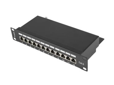Lanberg 24-Port Cat6 Patch Panel 1U Rackmount | PPF6-9012-B