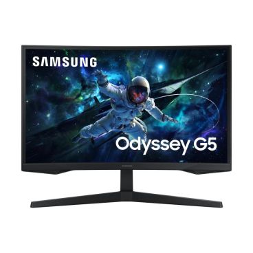 Samsung Monitor Odyssey G5 G55C 27&quot; LED Gaming Monitor, Curved - 27&quot; - 2560 x 1440 QHD @ 165 Hz - VA - 300 cd/m² - 2500:1 - HDR10 - 1 ms - HDMI, DisplayPort